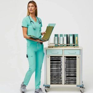 NWT Figs Catarina 1-pocket Top - XS, Aqua